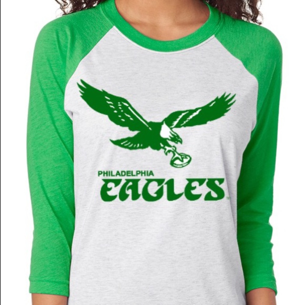 Philadelphia Eagles raglan shirt Tshirt jersey